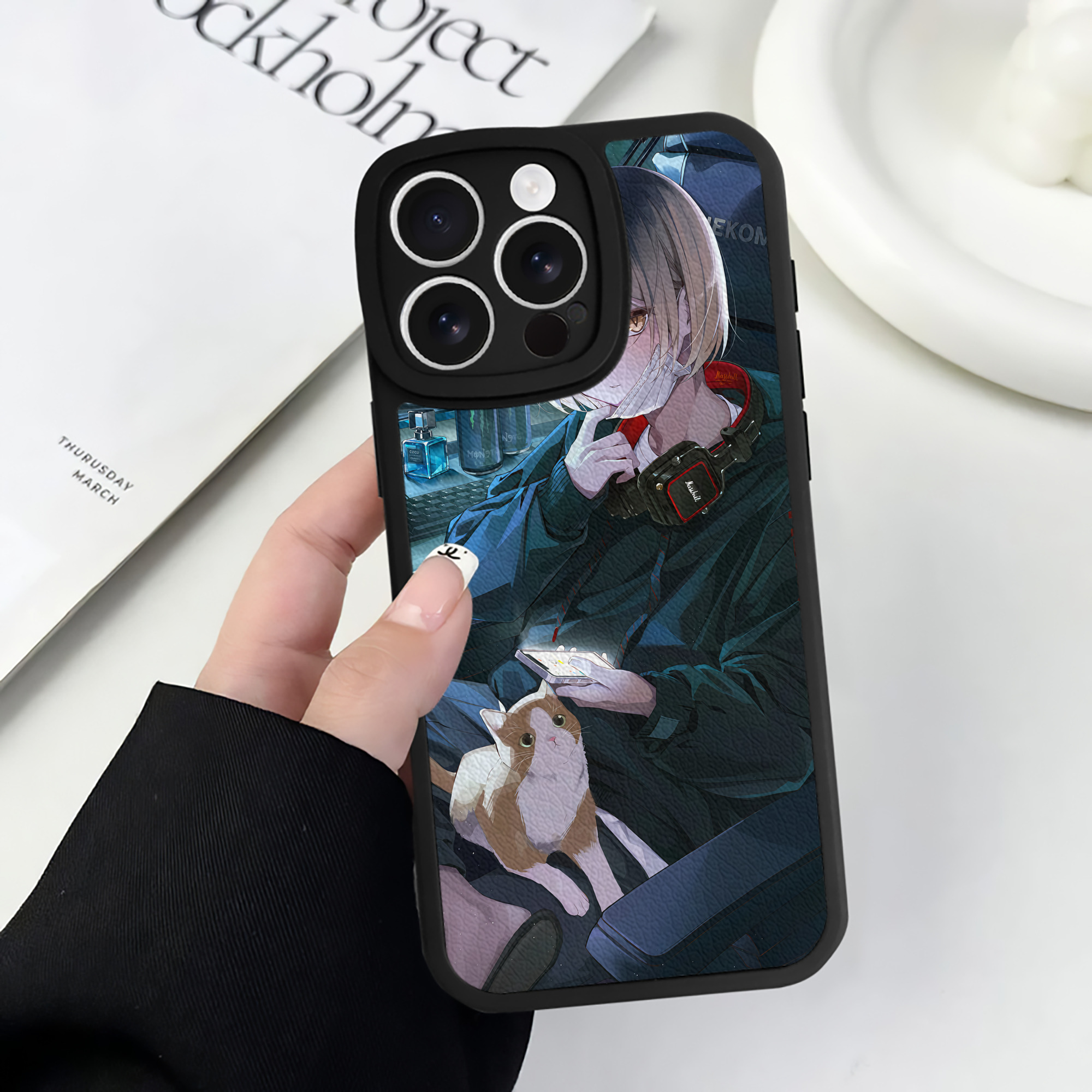 （画像用） ハイキュー!! Haikyu!! 【iPhone 16シリーズ対応】シリコンスマホケース（レザー調） 材質：シリコン
